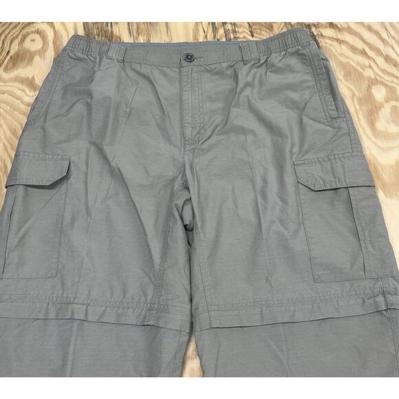 Columbia Pants Mens 36x32 Beige Hiking Convertible Zip Off Outdoor Ripstop - Picture 6 of 10